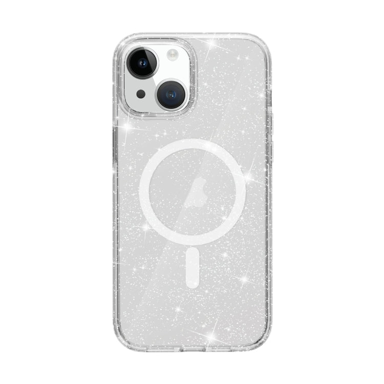 Terminator Style Glitter Powder MagSafe Magnetic Phone Case, For iPhone 15 Plus, For iPhone 15