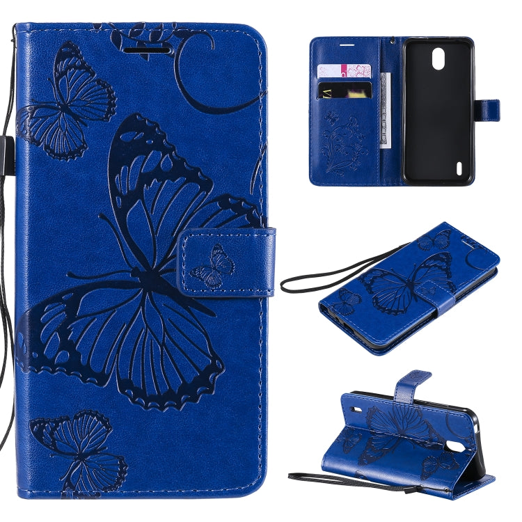 3D Butterflies Embossing Pattern Horizontal Flip Leather Case with Holder & Card Slot & Wallet, For Nokia 1.3, For Nokia 2.3, For Sony Xperia L4, For Sony Xperia 10 II