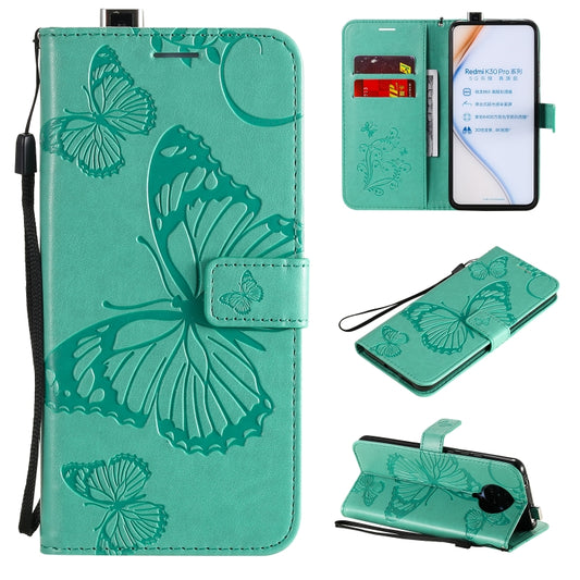 3D Butterflies Embossing Pattern Horizontal Flip Leather Case with Holder & Card Slot & Wallet, For Xiaomi Redmi K30 Pro, For Xiaomi Redmi Note 9 Pro, For Xiaomi Redmi Note 9 / 10X 4G, For Samsung Galaxy A11