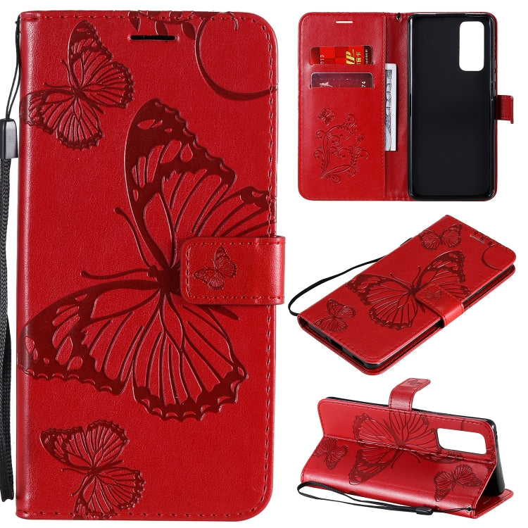 3D Butterflies Embossing Pattern Horizontal Flip Leather Case with Holder & Card Slot & Wallet