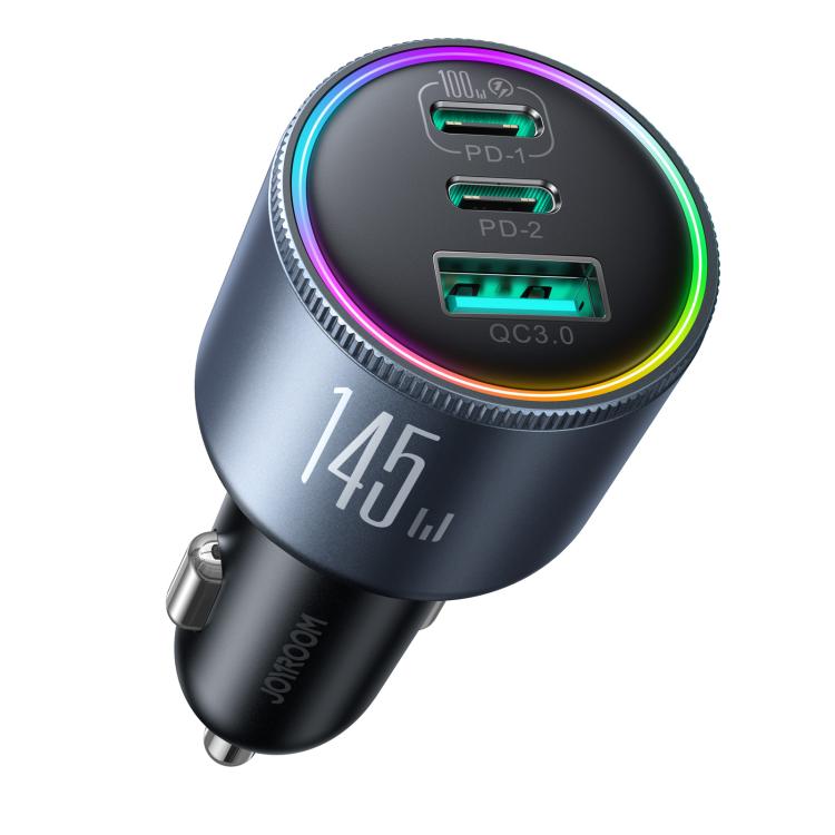JOYROOM JR-CCN07 145W Dual PD+QC3.0 3-Port Car Charger