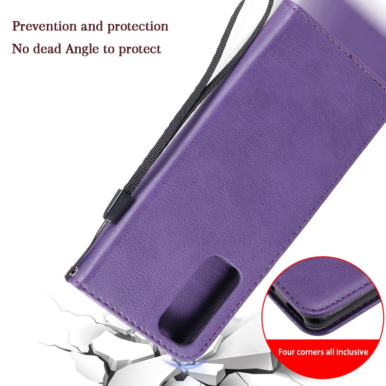 Solid Color Horizontal Flip Protective Leather Case with Holder & Card Slots & Wallet & Photo Frame & Lanyard, Series 5