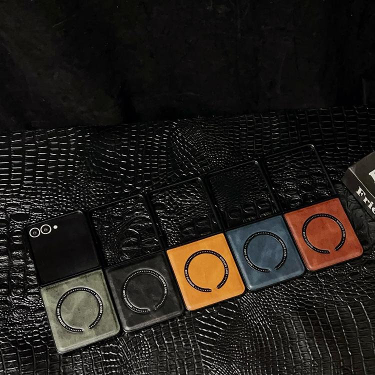 Crazy Horse Texture Magnetic Magsafe PU Phone Case