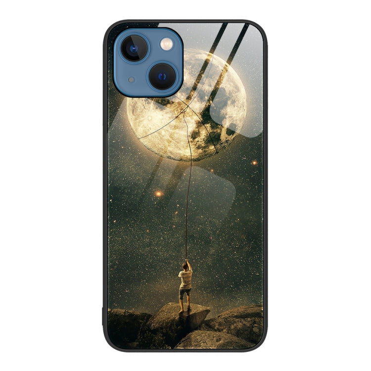 Colorful Painted Glass Phone Case, For iPhone 15 Plus
