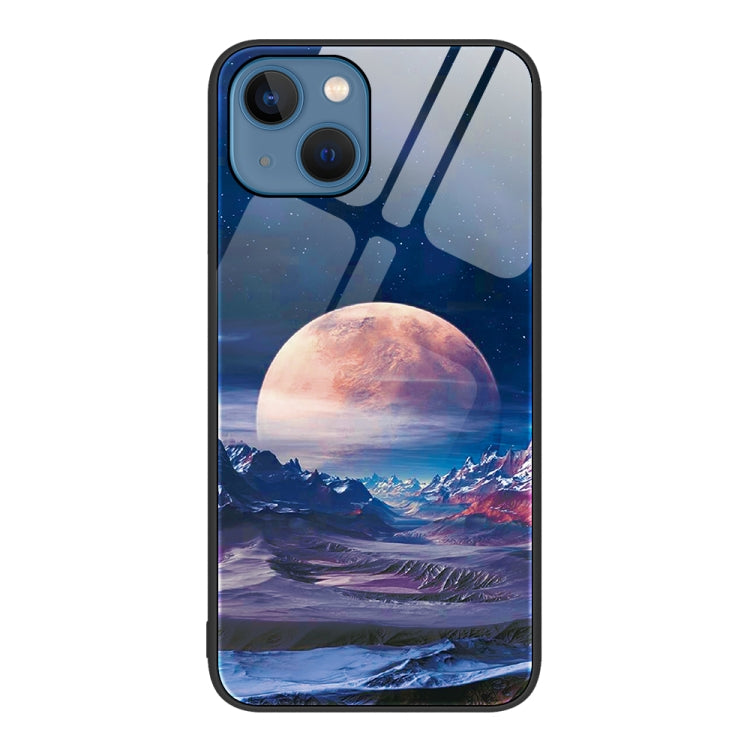 Colorful Painted Glass Phone Case, For iPhone 15 Plus