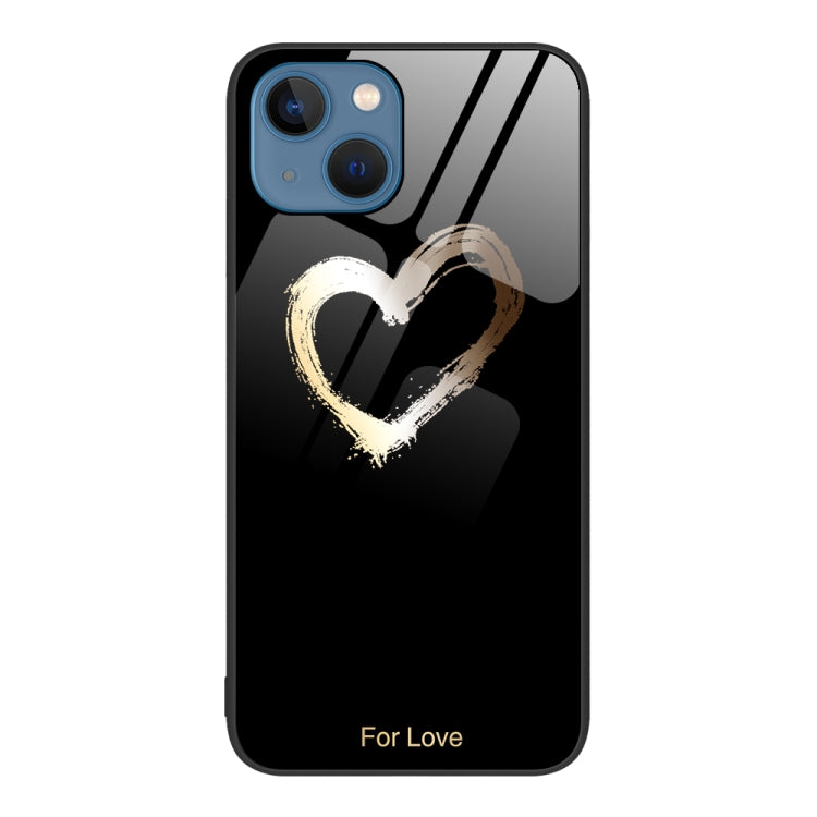 Colorful Painted Glass Phone Case, For iPhone 15 Plus, For iPhone 15