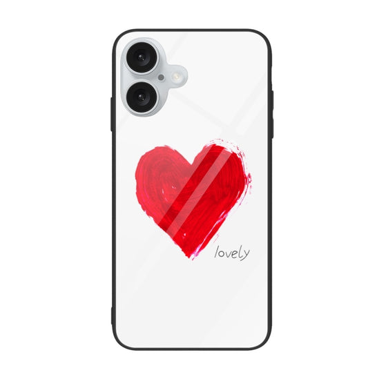 Colorful Painted Glass Phone Case, For iPhone 16 Plus, For iPhone 16