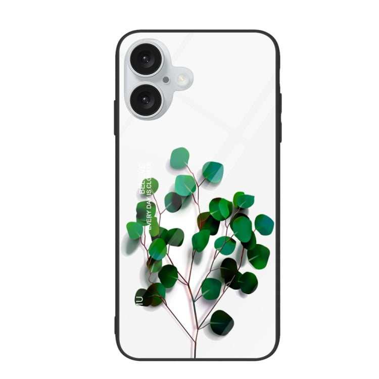 Colorful Painted Glass Phone Case, For iPhone 16 Plus, For iPhone 16