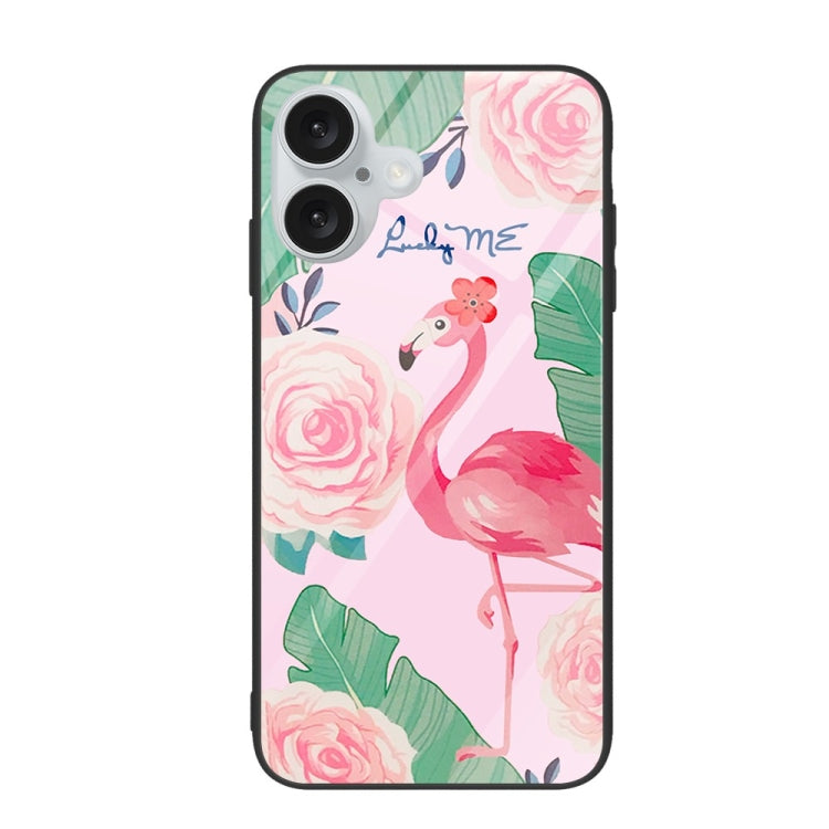 Colorful Painted Glass Phone Case, For iPhone 16 Plus, For iPhone 16