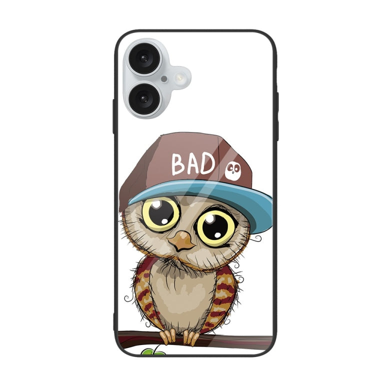 Colorful Painted Glass Phone Case, For iPhone 16 Plus, For iPhone 16