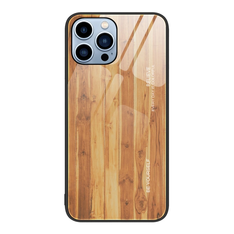 Wood Grain Glass Phone Case, For iPhone 15 Pro, For iPhone 15 Plus, For iPhone 15