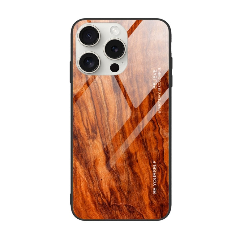 Wood Grain Glass Phone Case, For iPhone 16 Pro Max, For iPhone 16 Pro, For iPhone 16 Plus, For iPhone 16, For iPhone 15 Pro Max