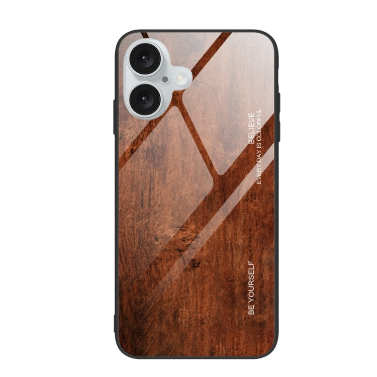 Wood Grain Glass Phone Case, For iPhone 16 Pro Max, For iPhone 16 Pro, For iPhone 16 Plus, For iPhone 16, For iPhone 15 Pro Max