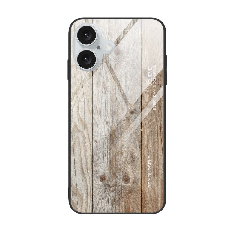 Wood Grain Glass Phone Case, For iPhone 16 Pro Max, For iPhone 16 Pro, For iPhone 16 Plus, For iPhone 16, For iPhone 15 Pro Max