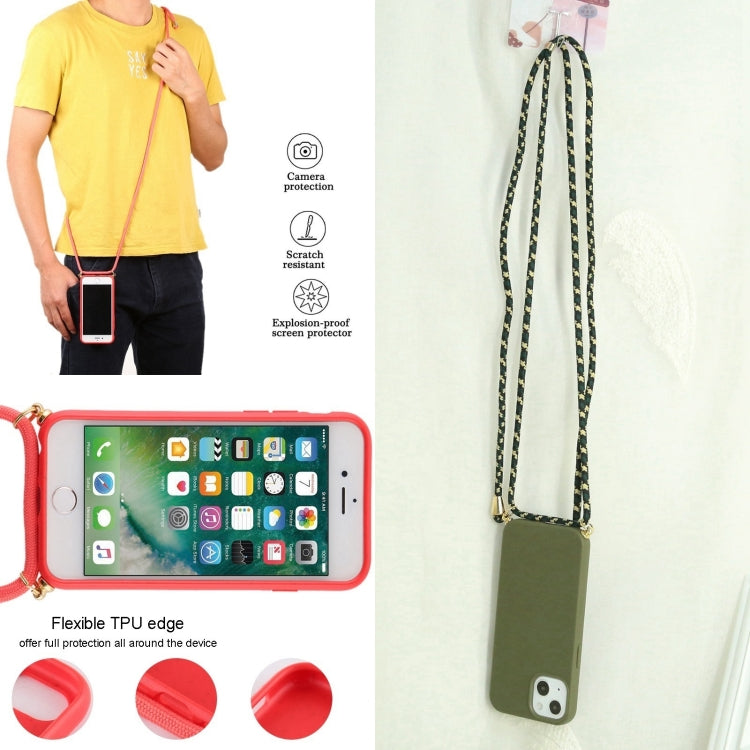 Wheat Straw TPU Shockproof Phone Case with Neck Lanyard, For iPhone 16, For iPhone 15 Pro Max, For iPhone 15 Pro
