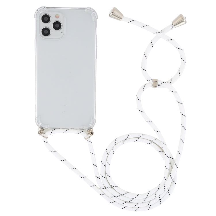 Four-Corner Shockproof Transparent TPU Case with Lanyard, For iPhone 15