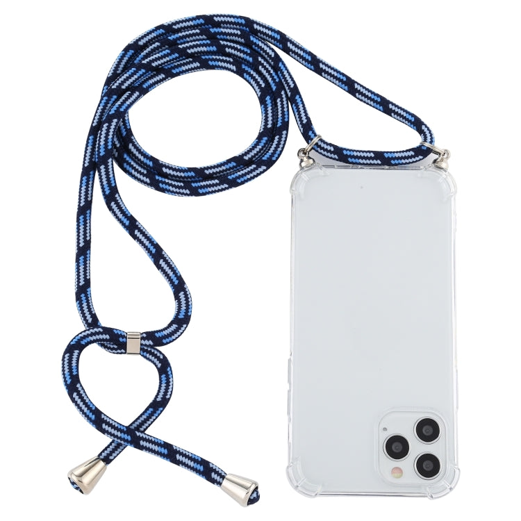 Four-Corner Shockproof Transparent TPU Case with Lanyard, For iPhone 15 Pro