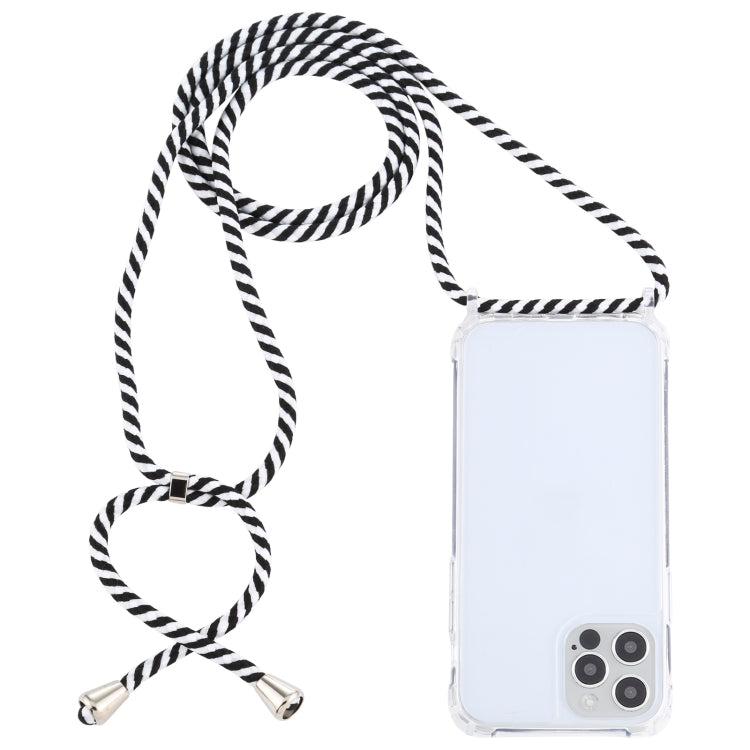 Transparent Acrylic Airbag Shockproof Phone Protective Case with Lanyard, For iPhone 15 Pro Max