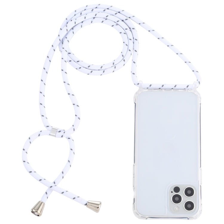 Transparent Acrylic Airbag Shockproof Phone Protective Case with Lanyard, For iPhone 15 Pro Max