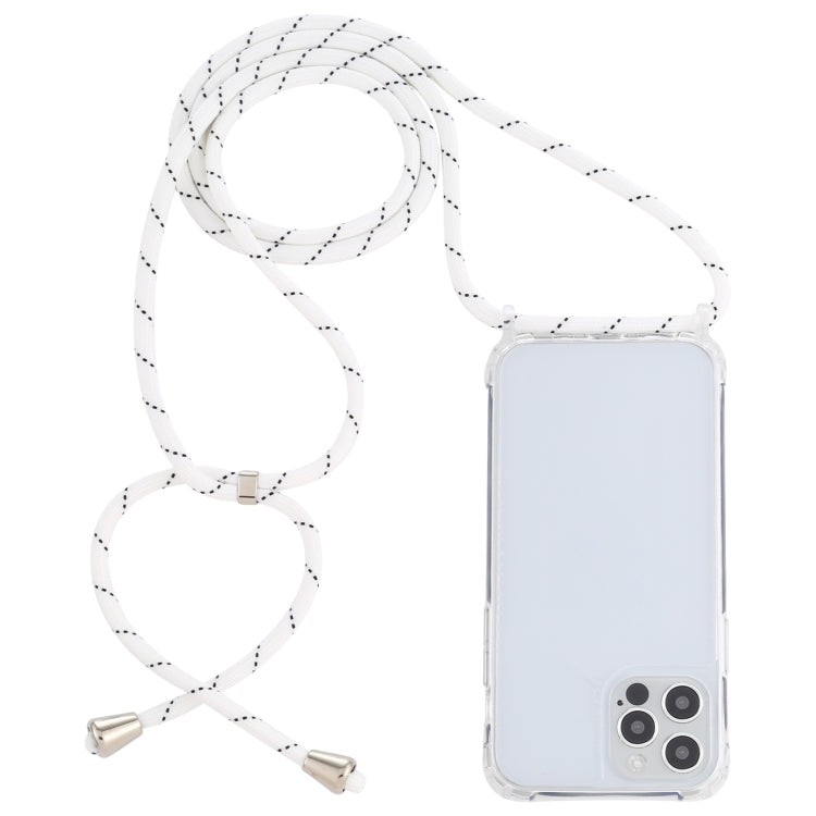 Transparent Acrylic Airbag Shockproof Phone Protective Case with Lanyard, For iPhone 15 Pro Max