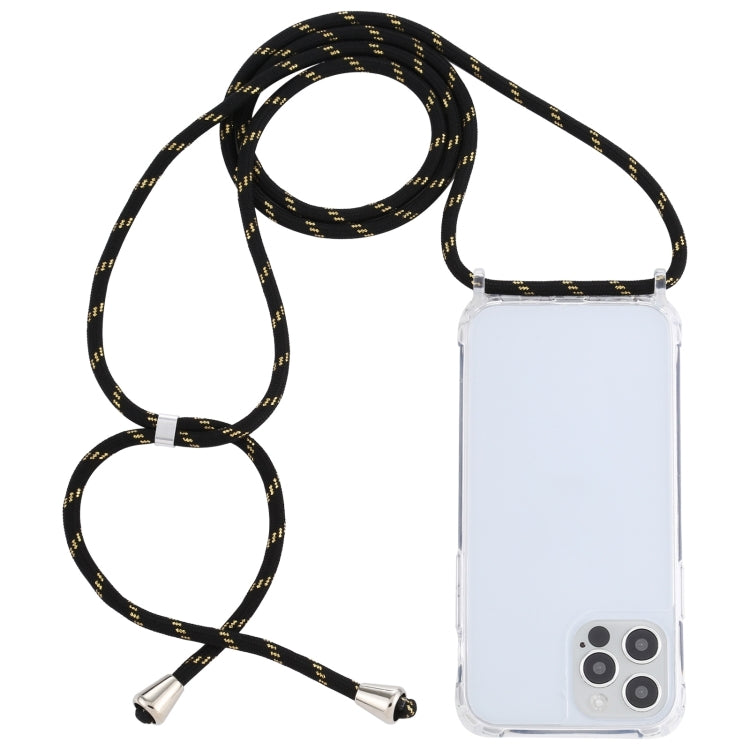 Transparent Acrylic Airbag Shockproof Phone Protective Case with Lanyard, For iPhone 15 Pro Max