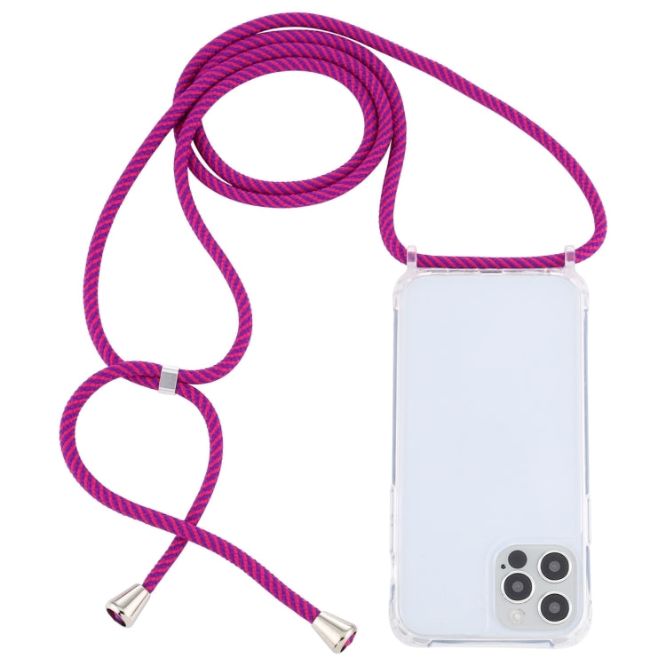 Transparent Acrylic Airbag Shockproof Phone Protective Case with Lanyard, For iPhone 15 Pro