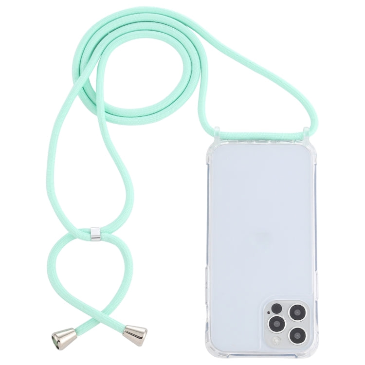 Transparent Acrylic Airbag Shockproof Phone Protective Case with Lanyard, For iPhone 15 Pro