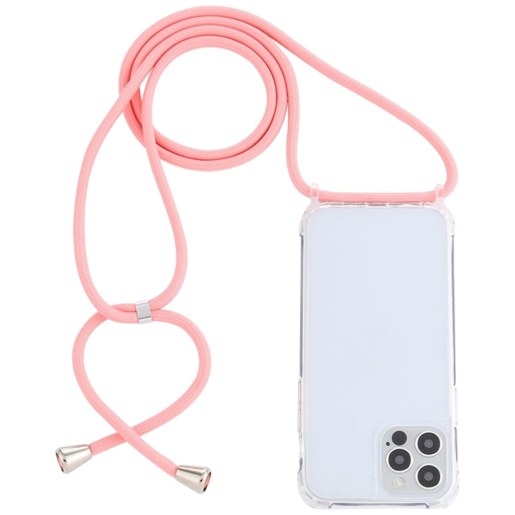 Transparent Acrylic Airbag Shockproof Phone Protective Case with Lanyard, For iPhone 15 Pro