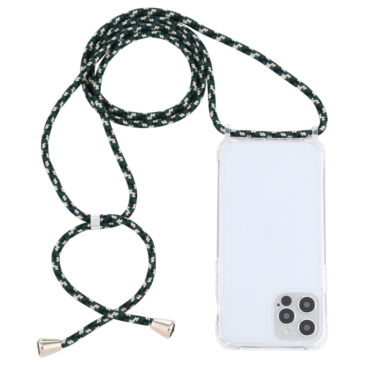 Transparent Acrylic Airbag Shockproof Phone Protective Case with Lanyard, For iPhone 15 Pro