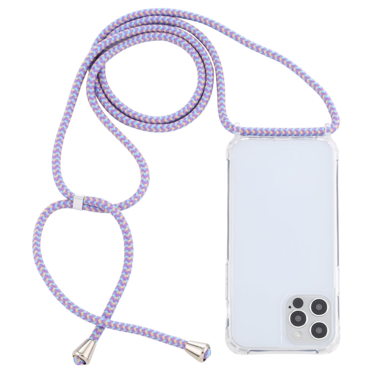 Transparent Acrylic Airbag Shockproof Phone Protective Case with Lanyard, For iPhone 15 Pro