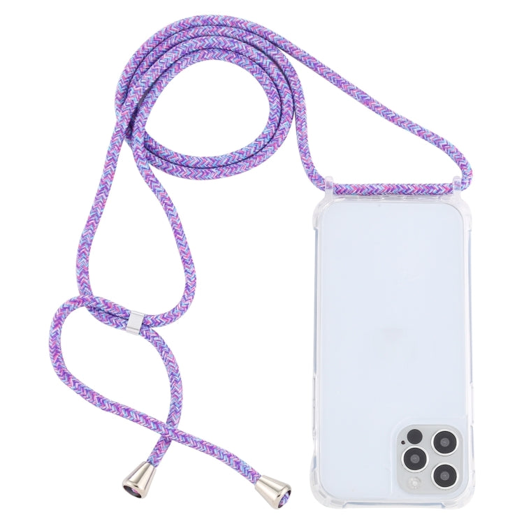 Transparent Acrylic Airbag Shockproof Phone Protective Case with Lanyard, For iPhone 15 Pro