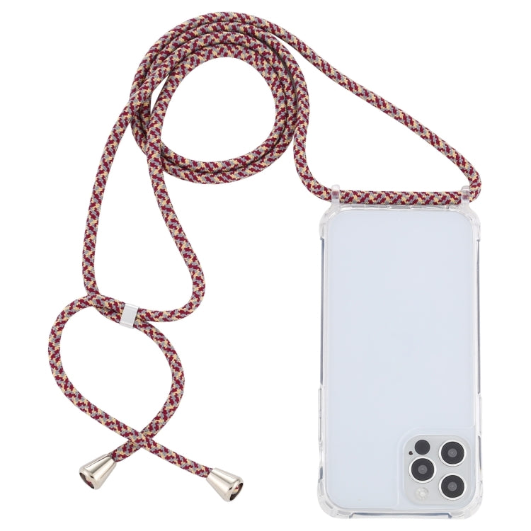 Transparent Acrylic Airbag Shockproof Phone Protective Case with Lanyard, For iPhone 15 Pro