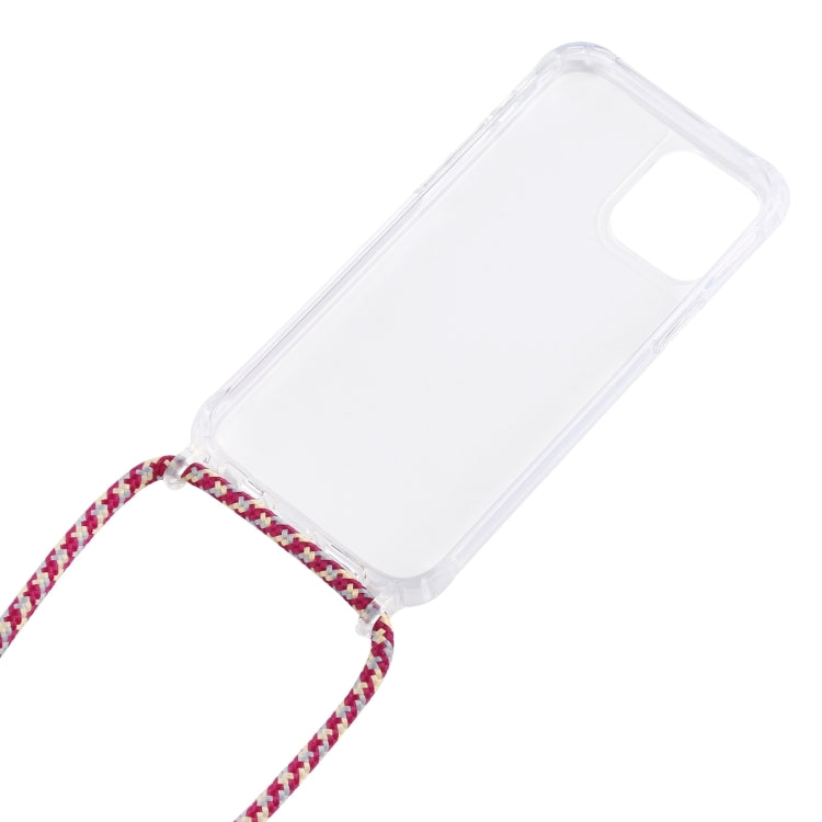 Transparent Acrylic Airbag Shockproof Phone Protective Case with Lanyard, For iPhone 15 Pro