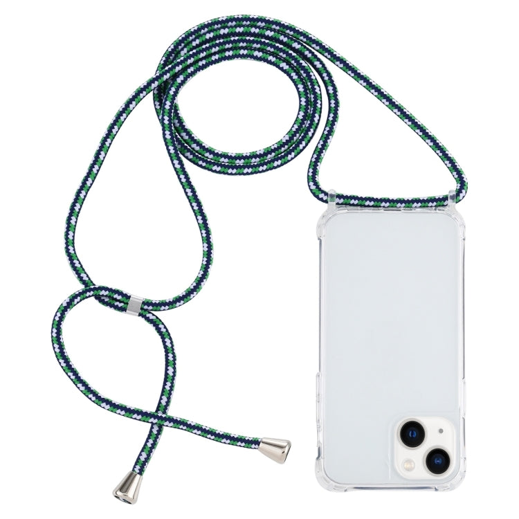 Transparent Acrylic Airbag Shockproof Phone Protective Case with Lanyard, For iPhone 15 Plus