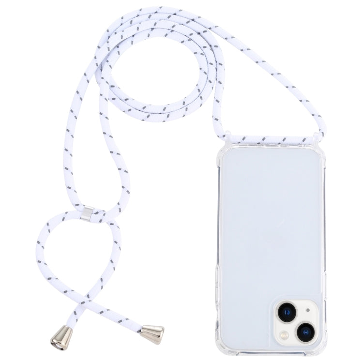 Transparent Acrylic Airbag Shockproof Phone Protective Case with Lanyard, For iPhone 15 Plus