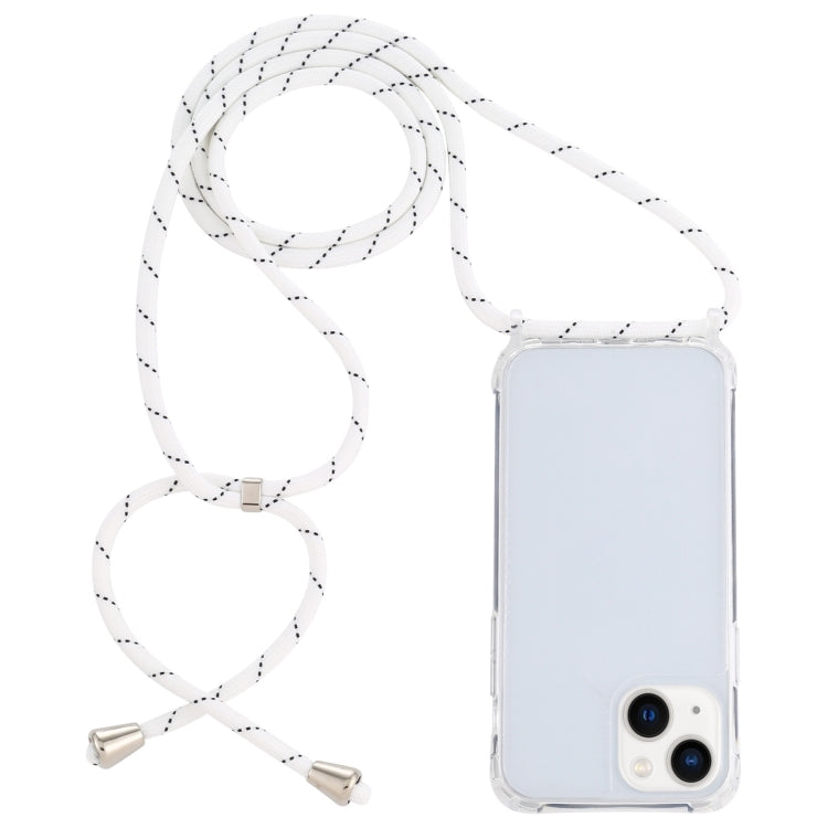 Transparent Acrylic Airbag Shockproof Phone Protective Case with Lanyard, For iPhone 15 Plus