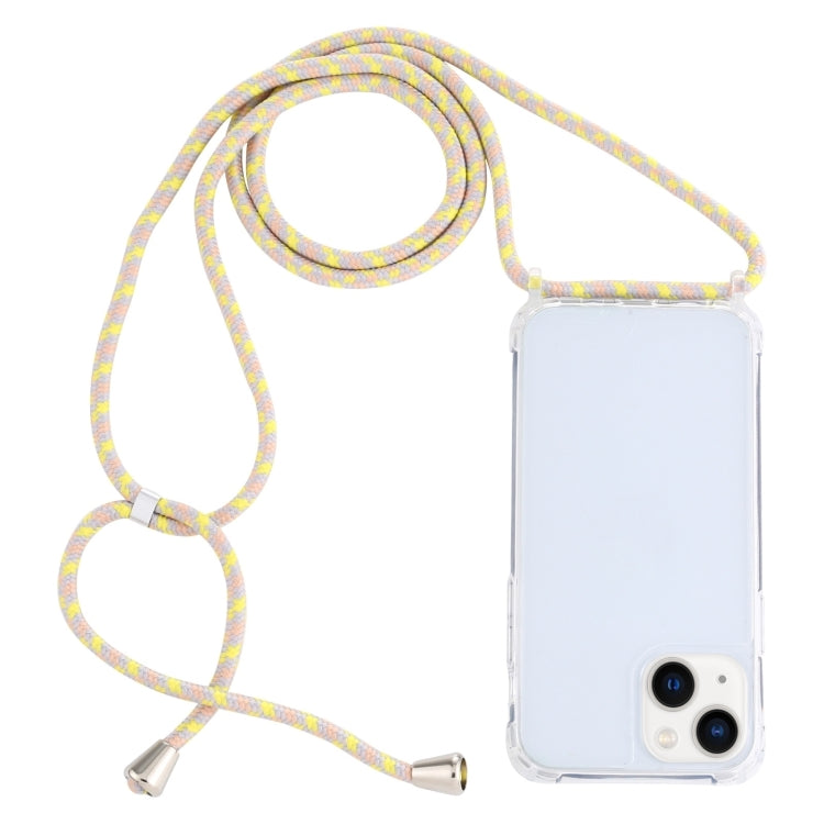 Transparent Acrylic Airbag Shockproof Phone Protective Case with Lanyard, For iPhone 15 Plus