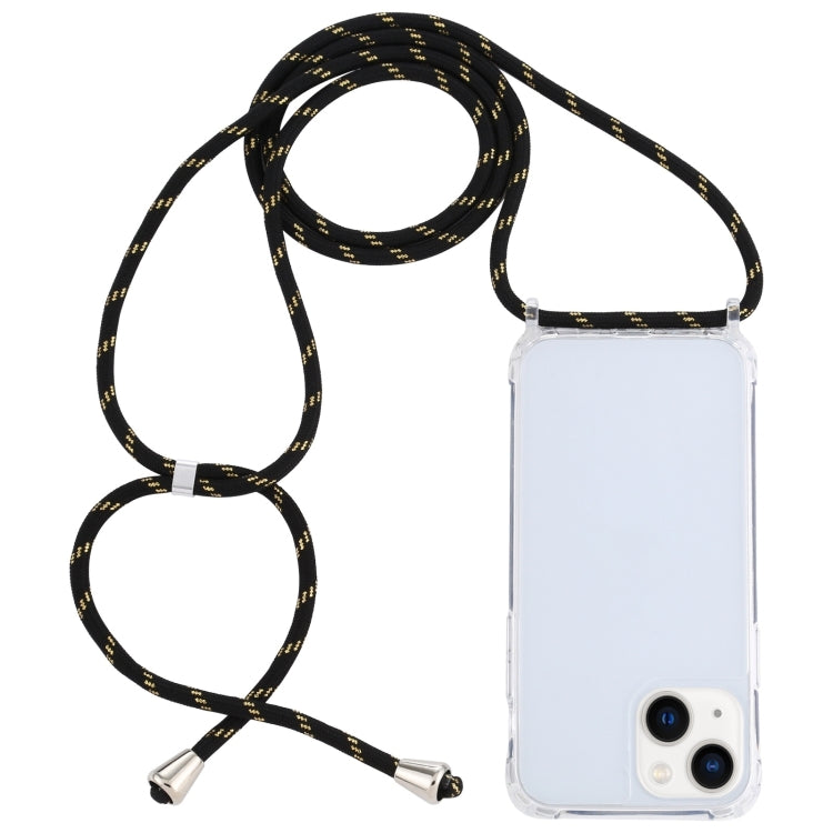 Transparent Acrylic Airbag Shockproof Phone Protective Case with Lanyard, For iPhone 15 Plus