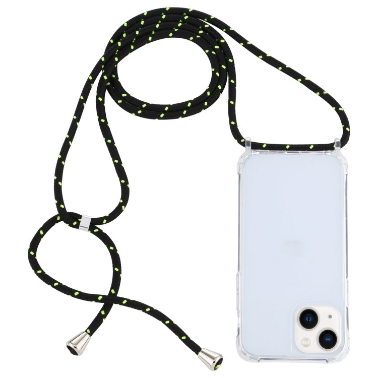 Transparent Acrylic Airbag Shockproof Phone Protective Case with Lanyard, For iPhone 15 Plus