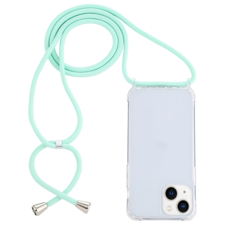 Transparent Acrylic Airbag Shockproof Phone Protective Case with Lanyard, For iPhone 15 Plus