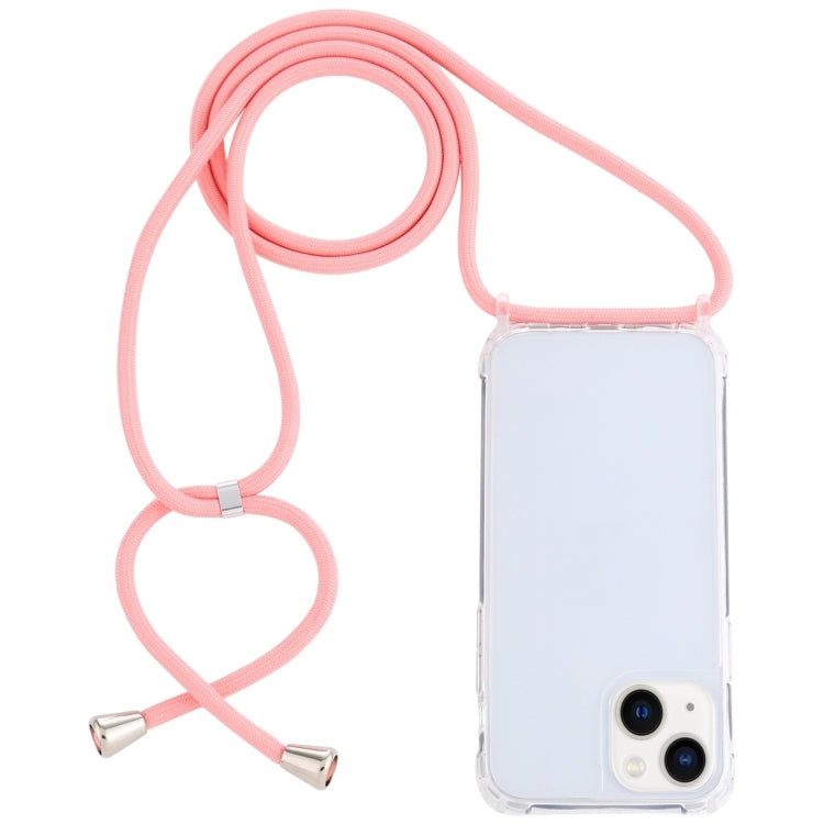 Transparent Acrylic Airbag Shockproof Phone Protective Case with Lanyard, For iPhone 15 Plus