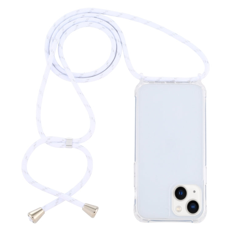 Transparent Acrylic Airbag Shockproof Phone Protective Case with Lanyard, For iPhone 15 Plus