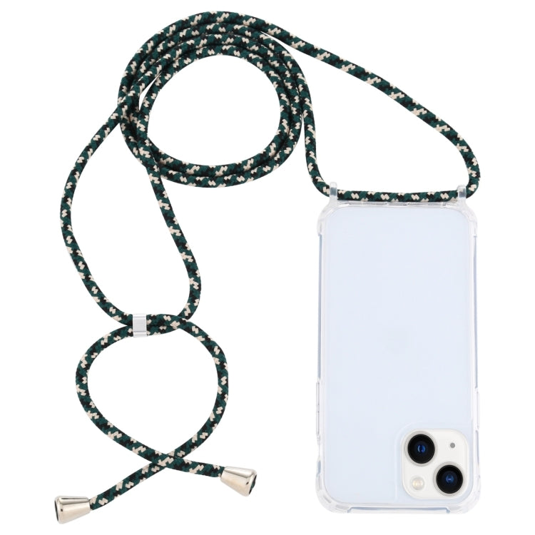 Transparent Acrylic Airbag Shockproof Phone Protective Case with Lanyard, For iPhone 15 Plus