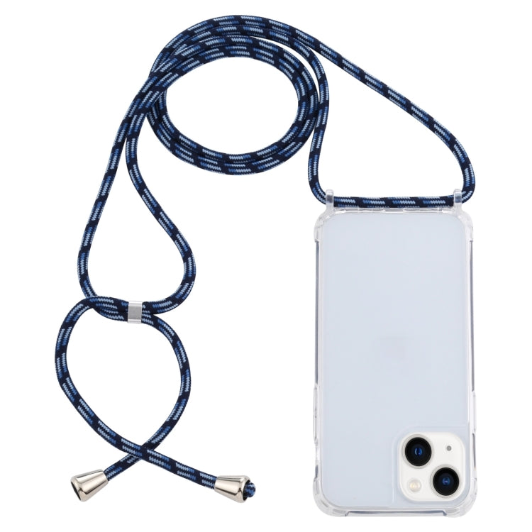 Transparent Acrylic Airbag Shockproof Phone Protective Case with Lanyard, For iPhone 15 Plus