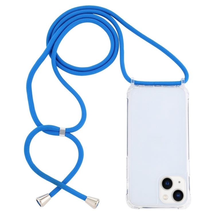 Transparent Acrylic Airbag Shockproof Phone Protective Case with Lanyard, For iPhone 15 Plus