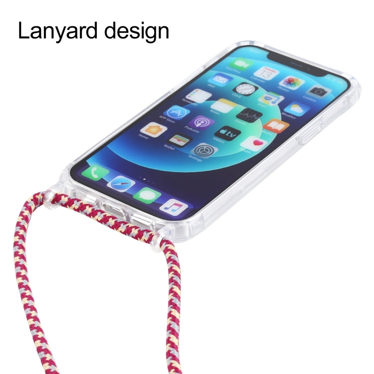 Transparent Acrylic Airbag Shockproof Phone Protective Case with Lanyard, For iPhone 15 Plus