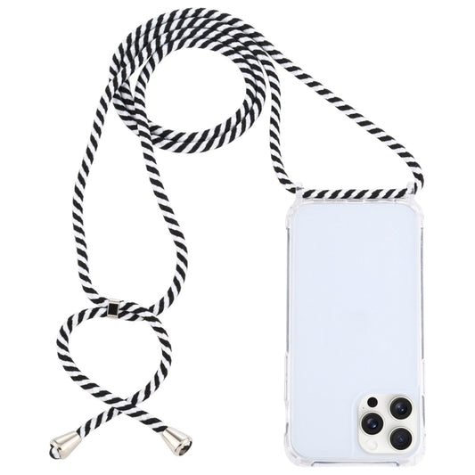 Transparent Acrylic Airbag Shockproof Phone Protective Case with Lanyard, For iPhone 16 Pro Max