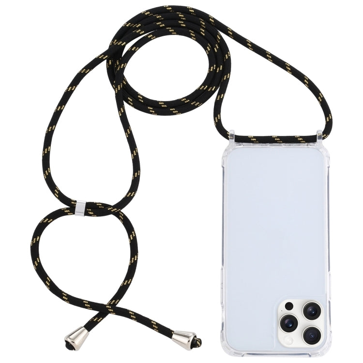 Transparent Acrylic Airbag Shockproof Phone Protective Case with Lanyard, For iPhone 16 Pro Max