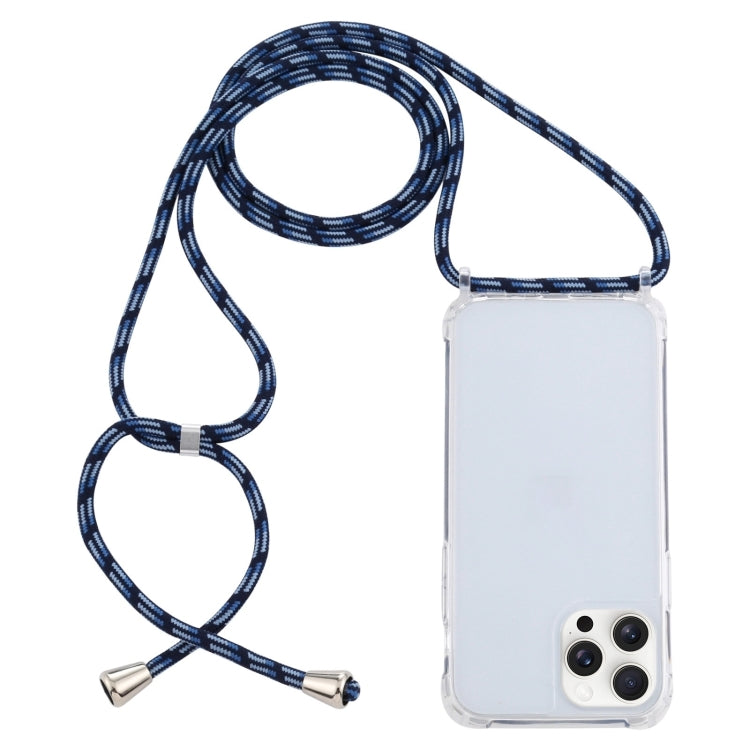 Transparent Acrylic Airbag Shockproof Phone Protective Case with Lanyard, For iPhone 16 Pro Max