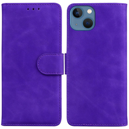Skin Feel Pure Color Flip Leather Phone Case